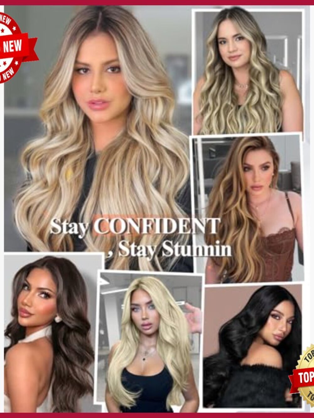 Human Hair Extensions 22 Inch Invisible Weft Glueless 40g 4Pcs - Picture 6 of 6